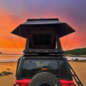 Aluminum Alloy Hard Shell Rooftop Tent Polyester Fabric >3000mm Waterproof Four Season One Bedroom