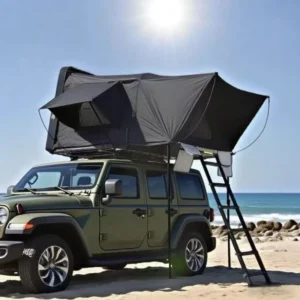 Aluminum Alloy Oxford Side-Opening Fully Automatic Four-Season Hard Top Rooftop Tent for 2-3 Person Outdoor Camping