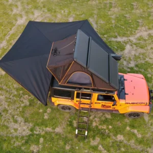 Outdoor Camping Hard-Shell Fiberglass Car Rooftop Tent Waterproof 600D Polyester Double-Layer