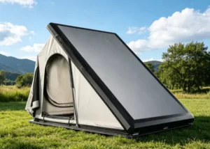 Aluminum Alloy Triangular Universal Car Rooftop Tent with Honeycomb Base and Mattress Pillow