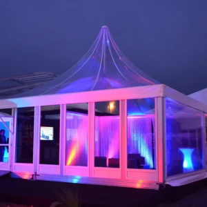 Aluminum Alloy Wedding Tent Peak Roof Outdoor Aluminum Frame PVC Cover for Events Marquee Banquet