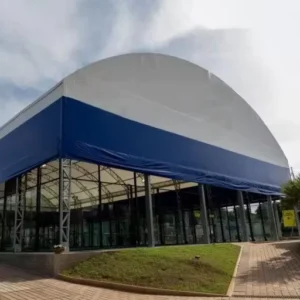 Aluminum Alloy or Steel-framed Shelters with 1050g PVDF Tarpaulins; Sizes and Colors Can Be Customized