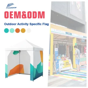 Aluminum Fire-Retardant Waterproof Polyester Gazebo Marquee Tent Printed Advertising Exhibition Pop-Up Tent