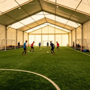 Aluminum Football Soccer Field Tent Transparent PVC Waterproof Indoor Sports Tent for Soccer Club Training Match Venue