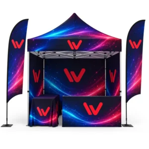 Aluminum Frame 10x10ft Pop-Up Advertising Tent with Sidewalls, Custom Logo Printing, for Trade Shows
