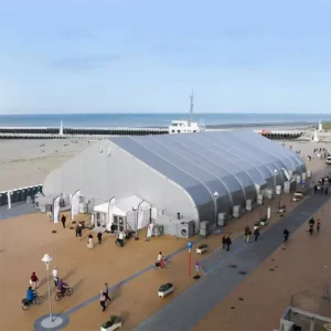 Aluminum Frame Curved Roof Marquee Tent PVC Heavy Duty Trade Shows Event Exhibition Shelter Industrial Temporary Workshop
