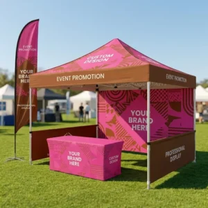 Aluminum-Frame Outdoor Canopy Gazebo Tent with Wall for Trade Shows
