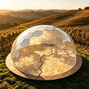 Aluminum Frame PC Dome House Four Season Outdoor Living Space