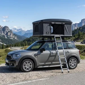 Aluminum Hard Shell Canvas Rooftop Tent, 4-5 Person, Four-Season, Waterproof, Car Camping