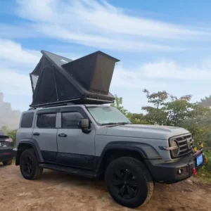 Aluminum Hard Shell Car Roof Tent Lightweight Roof Top Tent With Pass Through Interior Access for Camping