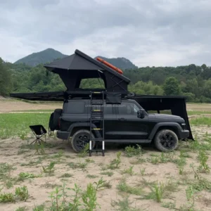 Aluminum Hard Shell Roof Top Tent Canvas Four Season Enhanced Advanced Rtt Forward Opening Extended Wedge Rooftop Tent