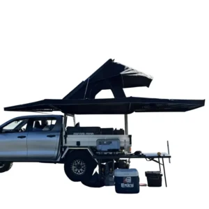 Aluminum Hard Shell Roof Top Tent with 270 Degree Awning Waterproof 4×4 Car Top Tent for Truck SUV Overlanding Camping Gear
