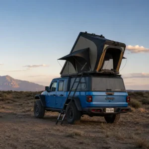 Aluminum Hard Shell Rooftop Tent, 2-3 Person, Waterproof, Wind-Resistant, for Car Camping