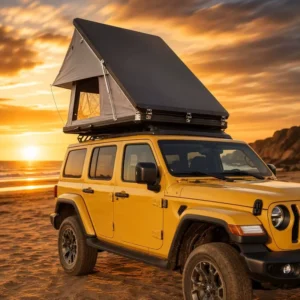 Aluminum Hard Shell Rooftop Tent Automatic Gas Strut Quick Open SUV Car Top Camping Tent Waterproof UV 99% Block 2-3 Person