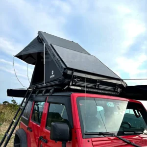 Aluminum Hard Shell Rooftop Tent, Lightweight Waterproof Triangle Design, 2-3 Person