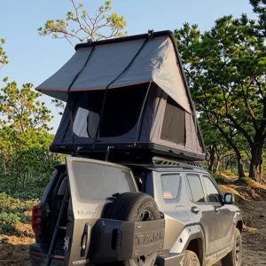 Aluminum Hard Shell Rooftop Tent Oxford Fabric Waterproof Quick Setup for SUV Pickup Truck Camping Four-season Double