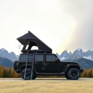 Aluminum Hard Shell Rooftop Tent with Vehicle Side Awning for Camping