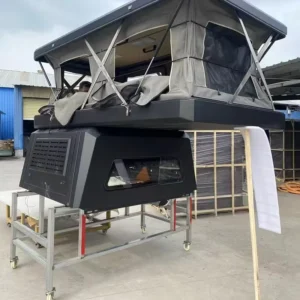 Aluminum Hard Shell Wedge Truck Canopy Tent for Jeep Gladiator 5ft Bed Plat Roof Quick Open Overland Off Road
