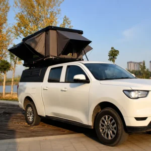Aluminum Hardtop Wedge Pop Up Canopy Tent for Chevy Silverado Trail Boss Z71 5.8ft Bed 2 Person Off Road Overland Quick Setup