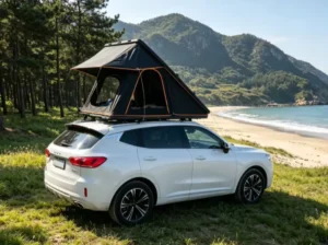 Aluminum Honeycomb Base Rooftop Tent with Mattress for Jeep or Car Camping