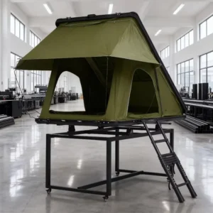 Aluminum Lightweight Pop-Up Triangle Car Rooftop Tent for 3-4 Persons Outdoor Camping