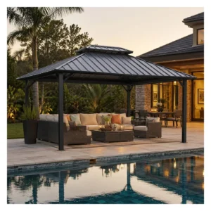 Aluminum Metal Camping Garden Waterproof Outdoor Canopy Pergolas Gazebos