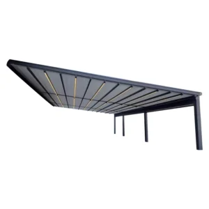 Aluminum Motorized Waterproof Retractable-Roof PVC Pergola Canopy for Outdoor Patios