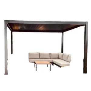 Aluminum Pergola Garden Gazebo Terrace Waterproof Bioclimatic Eco-Friendly Outdoor Patio Shade Canopy Rust-Proof