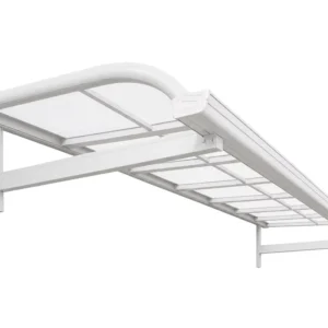 Aluminum Rain Shelter Canopy Flat Roof Contemporary Design Fixed Durable Outdoor Structure for Restaurant Outdoor Dining Area