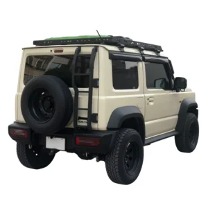 Aluminum Rear Tailgate Step Ladder for Suzuki Jimny 3 Door Rooftop Tent Access and Gear Loading 4X4 Accessories