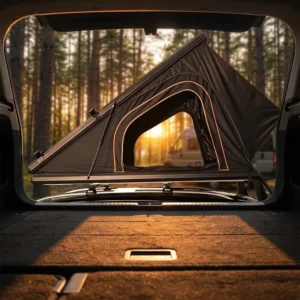 Aluminum Roof Top Tent Hard Shell Camping Tent Triangle Wedge Style Waterproof Rooftop Tent for Camping