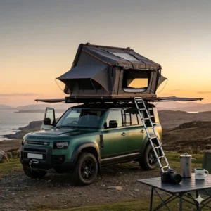 Aluminum Rooftop Tent Hard Shell Car Roof Top Tent for SUV Camping with Telescopic Ladder