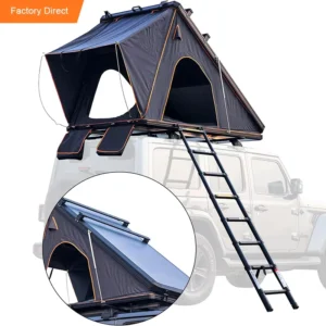 Aluminum Triangle 3 Person Rooftop Tent Hard Shell Pop up Waterproof HardShell Roof Top Tent for Truck Jeep Car SUV Van