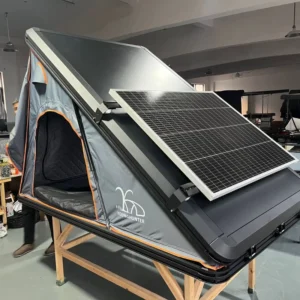 Aluminum Triangle Clamshell Hard Shell Car Rooftop Tent with Solar
