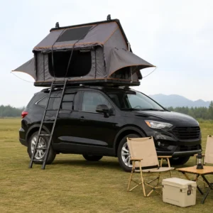 Aluminum Triangle Hard Shell Roof Top Tent Waterproof for 3 4 Person SUV 4×4 Outdoor Camping Rooftop Tent