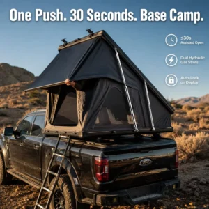 Aluminum Triangle Hard Shell Rooftop Tent 2 3 Person Waterproof Ladder for SUV 4×4 Off Road Four season Hydraulic