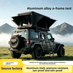 Aluminum Triangle Hard Shell Rooftop Tent 2 3 Person Waterproof with Ladder for SUV 4×4 Off Road