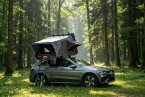 Aluminum Truck Bed Topper with Hard Camper Shell & Rack Rooftop Tent for Toyota Tacoma Pickup & Toyata Truck Canopy