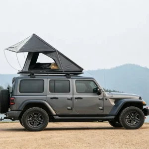 Aluminum Ultra-Thin Triangle Hard Shell Rooftop Tent for Outdoor Camping