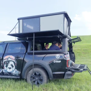 Aluminum Ute Canopy and Hardshell Rooftop Tent for Overlanding