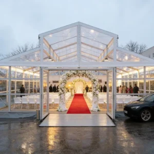 Aluminum Wedding Banquet Tent Large Capacity Flexible Design Wind Snow Resistant Durable For Gathering Party