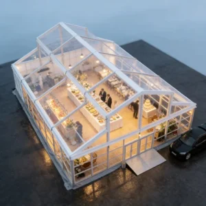 Aluminum Wedding Marquee Outdoor Party Tent Flexible Layout Anti Snow Wind Resistant Long Life