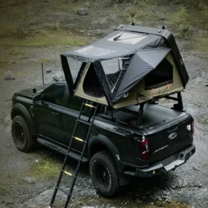 Aluminum Wedge Hard Shell Rooftop Tent 2 3 Person Waterproof Four season Double Layer Ladder for SUV Truck 4×4 Off Road