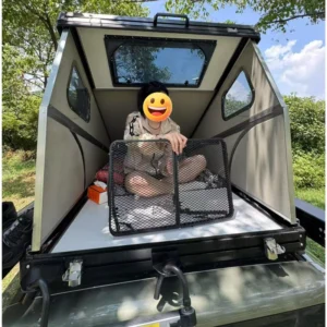 Aluminum Wedge Hard Shell Rooftop Tent Waterproof Pop Up Car Roof Tent for SUV Camping