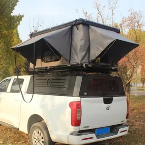 Aluminum Wedge Hard Shell Truck Canopy Tent for Chevy Silverado 1500 5.8ft 6.5ft Bed Overland Pop Up Waterproof Heavy Duty