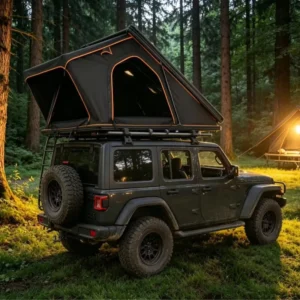Aluminum-shell Triangular Fully Automatic Hydraulic Four-season Foldable Waterproof Rooftop Tent for SUVs Off-road Vehicles