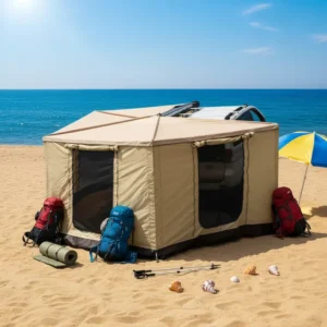 Annex Wall 180 Degree Car Side Awning 2m 2.5m Size LED Light SUV 4×4 Offroad Camping Roof Tent One Bedroom Quick Opening