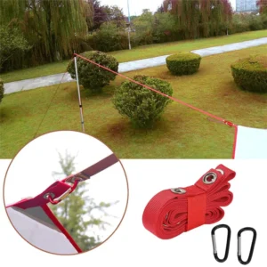 Anti-Slip Tent Tarp Extension Line and Camping Clothesline for Rainfly and Gear Hanging