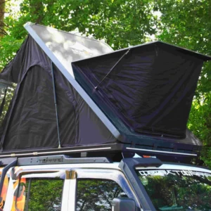 Australia Outback Camping Aluminum Triangle Car Rooftop Tent Clamshell Aluminum 2 Person Hard Shell Roof Top Tent