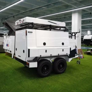 Australia Tradesman Trailer with Aluminum Roof Top Tent Pull Out Kitchen Off Road Box Utility Trailer for Contractors Tradesmen